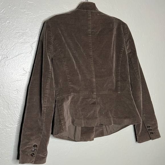 LOFT Brown Button Down Velour Blazer - Picture 5 of 7